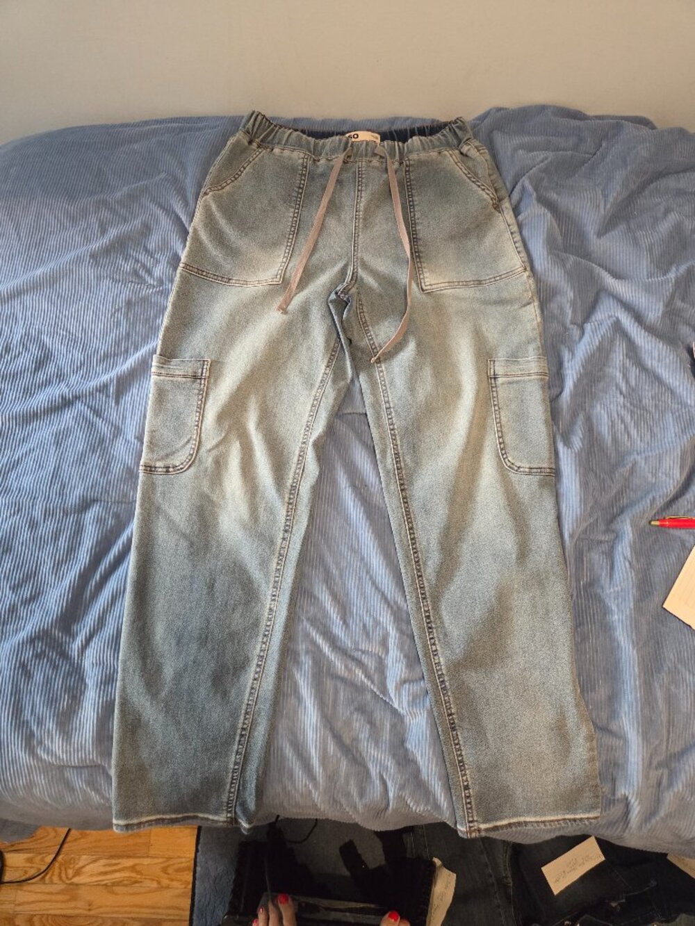 So Brand High Rise Drawstring Wide Leg Joggers